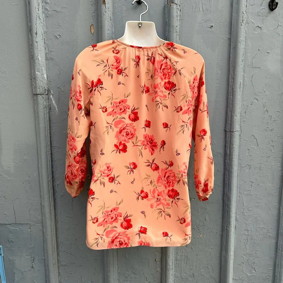 Rebecca Taylor Silk Floral Blouse, size 0 - Picture 3 of 10